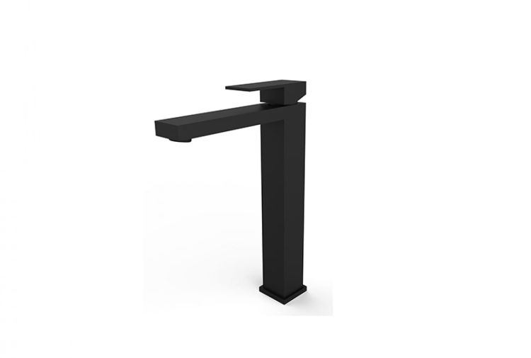 Bateria umywalkowa wysoka 31 cm Besco Varium/Modern I czarny mat BU-MVI-CZ