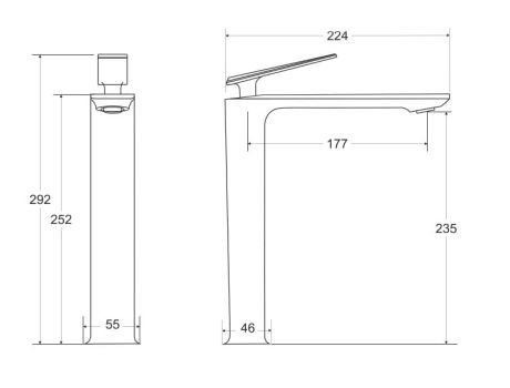 Przejdź do produktu Złota bateria umywalkowa nablatowa 30 cm Besco Aspira I BU-AI-ZL