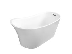 Wanna wolnostojąca akrylowa 170x72 cm z syfonem i przelewem Besco Calima #WAS-170-C biały połysk