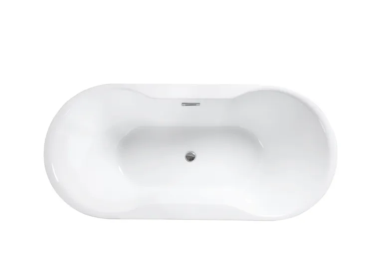 Wanna wolnostojąca akrylowa 140x75 cm z syfonem i przelewem Besco Navia #WAS-140-N biały połysk