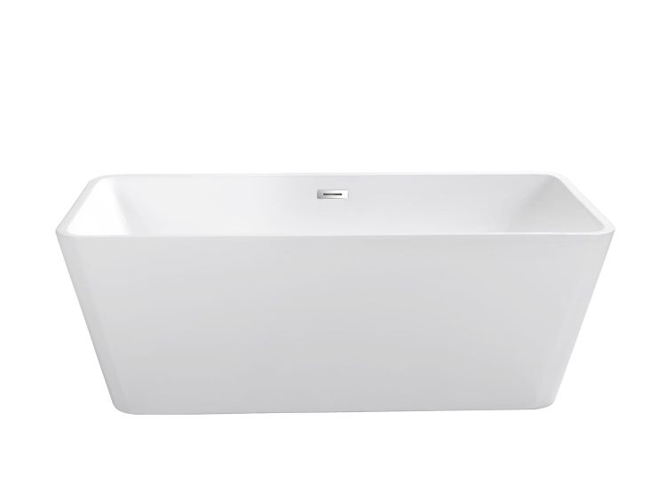 Wanna wolnostojąca akrylowa 160x80 cm z syfonem i przelewem Besco Evita #WAS-160-E biały połysk