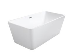 Wanna wolnostojąca akrylowa 160x80 cm z syfonem i przelewem Besco Evita #WAS-160-E biały połysk