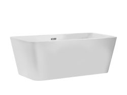Wanna wolnostojąca akrylowa 160x80 cm z syfonem i przelewem Besco Evita #WAS-160-E biały połysk