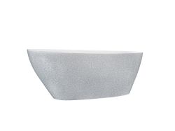 Wanna wolnostojąca 160x70 cm z klik-klakiem chrom Besco Goya Glam #WMD-160-GS srebrna