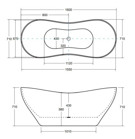 Przejdź do produktu Grafitowa wanna wolnostojąca 160x70 cm z klik-klakiem chrom Besco Viya Glam  #WMD-160-VG