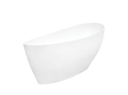 Wanna wolnostojąca 165x70 cm z klik-klakiem chrom Besco Keya #WMD-165-K biały