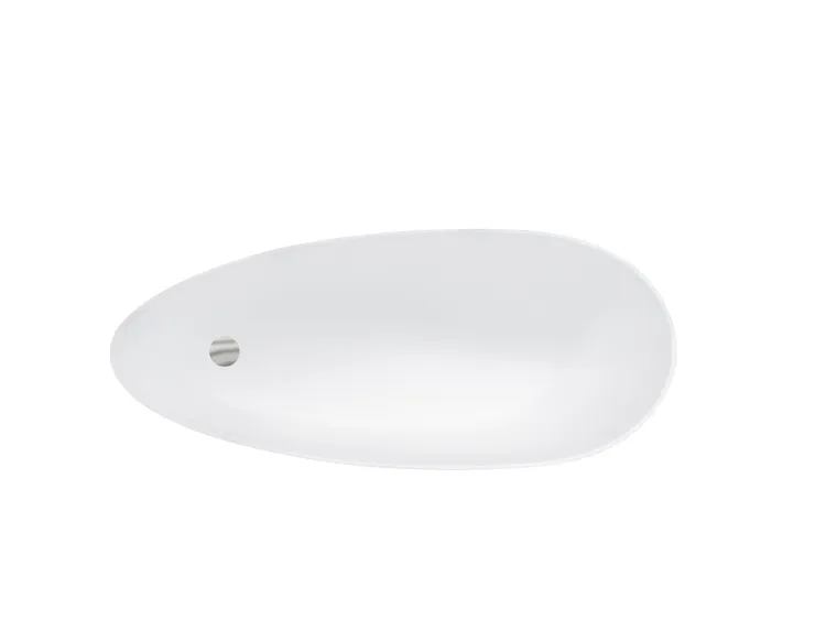 Wanna wolnostojąca 165x70 cm z klik-klakiem chrom Besco Keya #WMD-165-K biały