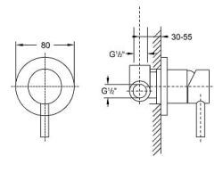 Bateria podtynkowa Steinberg seria 100 chrom 1002250