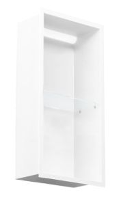 Półka łazienkowa wnękowa do zabudowy 32,5x62,5x10 cm ze stali nierdzewnej lakierowanej proszkowo z oświetleniem LED MCJ F.PWNP LWH 600/10LED biały