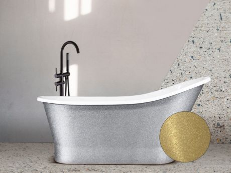 Przejdź do produktu Wanna wolnostojąca 160x68 cm klik-klak chrom Besco Gloria Glam #WMD-160-GLZ połyskujący złoty