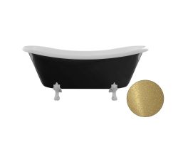 Złota wanna wolnostojąca Retro 190x77 cm z nogami w kształcie lwich łap w 4 kolorach do wyboru Besco Amelia Glam #WKA-190+GZW złoty