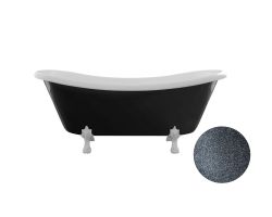 Grafitowa wanna wolnostojąca Retro 190x77 cm z nogami w kształcie lwich łap w 4 kolorach do wyboru Besco Amelia Glam #WKA-190+GGC grafit