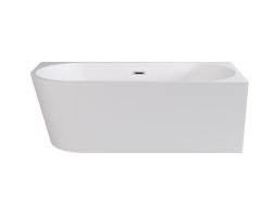 Srebrna wanna wolnostojąca narożna 150x75 cm Besco Zoya Glam prawa #WA-150-ZPSR