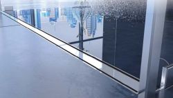 Odpływ liniowy 20 cm dwustronny ze stali nierdzewnej z zaworem antyzapachowym Bonomini Canalissima 6825KX20S satyna