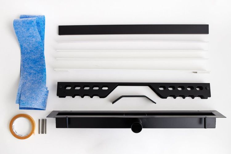 Odpływ liniowy 50 cm super niski Cedor Line Pro PROLIN-SOFBLADES-50 czarny