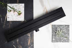 Odpływ liniowy 70 cm super niski CEDOR Line Pro PROLIN-SOFBLADES-70 czarny
