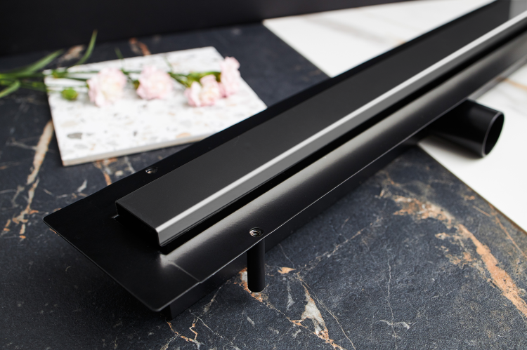 Odpływ liniowy 80 cm super niski Cedor Line PROLIN-CHRGRADES-80 grafit połysk
