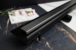 Odpływ liniowy 120 cm super niski Cedor Line PROLIN-BRUGRADES-120 grafit mat