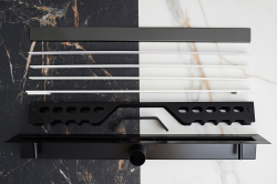 Odpływ liniowy 50 cm super niski Cedor Line PROLIN-CHRGRADES-50 grafit połysk