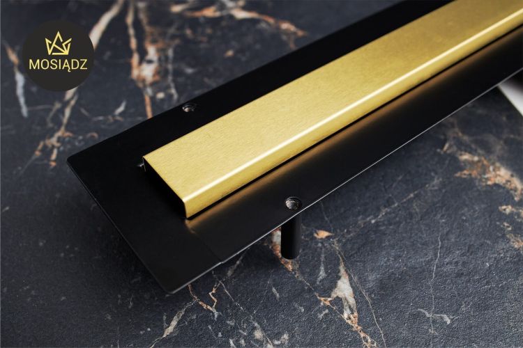 Odpływ liniowy 100 cm super niski Cedor Line PROLIN-BRUBRADES-100 złoty mat