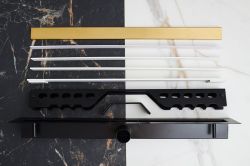 Odpływ liniowy 50 cm super niski Cedor Line PROLIN-CHRNATDES-50 naturalny złoty