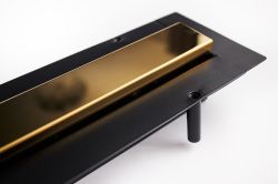 Odpływ liniowy 90 cm super niski Cedor Line PROLIN-CHRNATDES-90 naturalny złoty