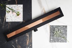 Odpływ liniowy 70 cm super niski Cedor Line PROLIN-CHRROSDES-70 różowe złoto