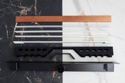 Odpływ liniowy super niski Cedor Line PROLIN-BRUROSDES różowe złoto szczotkowane