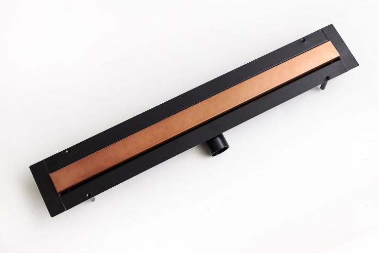 Odpływ liniowy 120 cm super niski Cedor Line PROLIN-BRUROSDES-120 różowe złoto szczotkowane