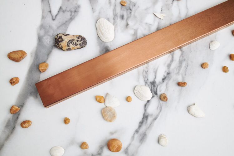 Odpływ liniowy 120 cm super niski Cedor Line PROLIN-BRUROSDES-120 różowe złoto szczotkowane