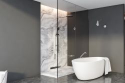 Odpływ ścienny super niski Cedor Wall Pro PROWAL-BRUGRADES grafit szczotkowany