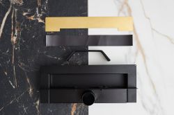Odpływ ścienny super niski Cedor Wall Pro PROWAL-CHRNATDES złoty połysk