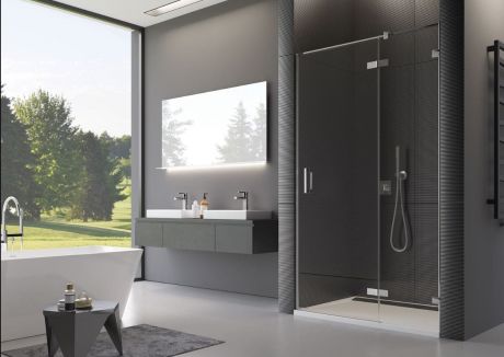 Przejdź do produktu Drzwi prysznicowe 90 cm otwierane na zewnątrz SanSwiss Pur PU13G0901007
