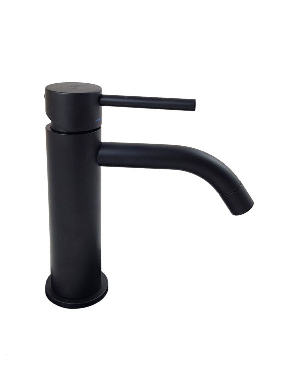 Bateria umywalkowa 16 cm Paffoni Light bez korka czarny mat LIG071NO