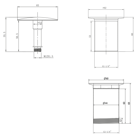 Przejdź do produktu Korek umywalkowy niezamykany 5/4'', klik-klak, duży grzybek, 10-50mm, chrom
