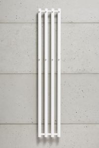 Grzejnik łazienkowy pionowy biały 26,6x150 cm z wieszaczkami PMH Rosendal R2W