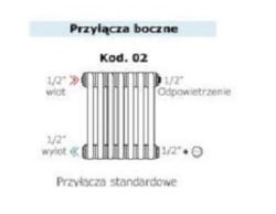 Standardowe podłączenie grzejnika kod. 02