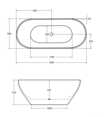 Przejdź do produktu Grafitowa wanna wolnostojąca 160x70 cm klik-klak chrom Besco Moya Glam #WMD-160-MG