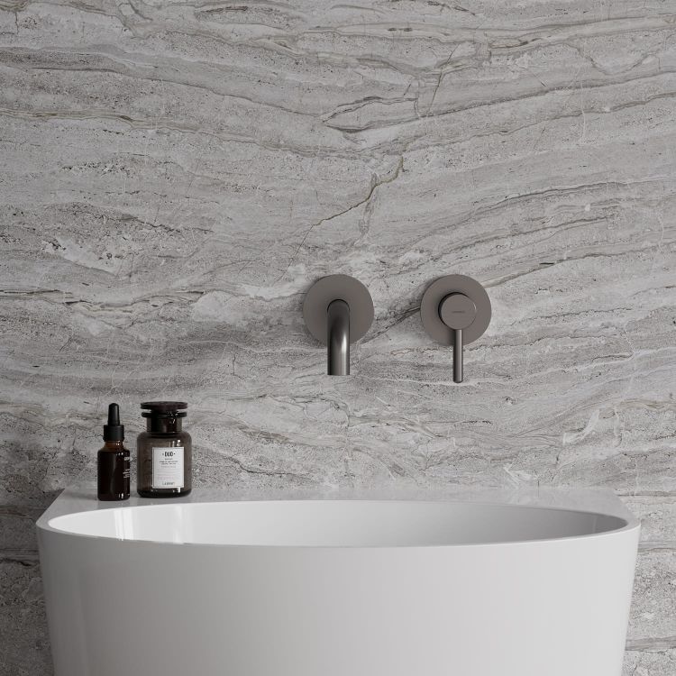 Bateria umywalkowa podtynkowa 2-otworowa grafit Omnires Y1215HGR
