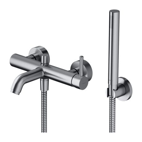 Przejdź do produktu Bateria wannowa ścienna ze słuchawką prysznicową Omnires Y1231NI nikiel