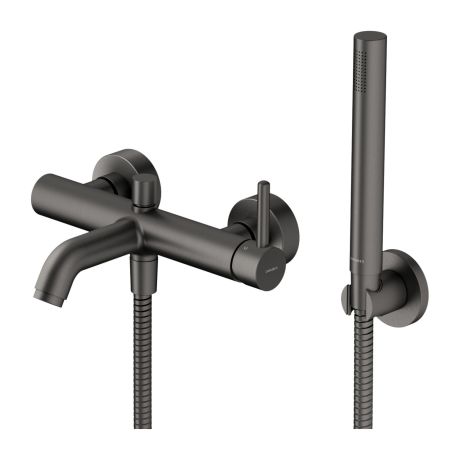 Przejdź do produktu Bateria wannowa ścienna ze słuchawką prysznicową Omnires Y1231GR grafit