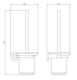 Szczotka toaletowa grafitowa Omnires MP60620GR
