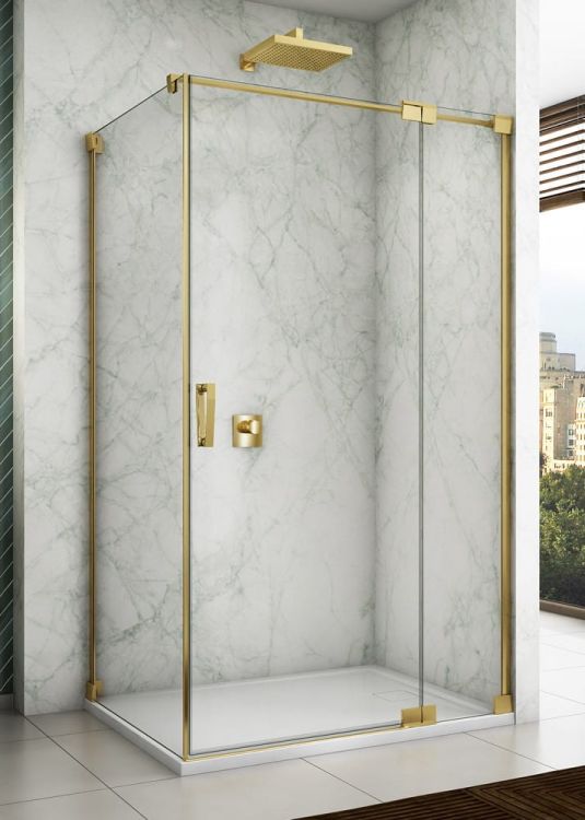 Biała kabina prysznicowa kwadratowa 75x75x200 cm z drzwiami wahadłowymi z elementem stałym Sanswiss Cadura White Line CA13D0751207+CAT10751207 biały mat