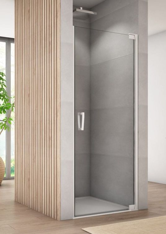 Drzwi prysznicowe wahadłowe 70x200 cm Sanswiss Cadura White Line CA1CD0700907+V2.CA.09 biały mat