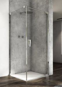 Kabina prysznicowa kwadratowa 90x90x200 cm Sanswiss Cadura CA1CD0905007+CAT10905007 chrom