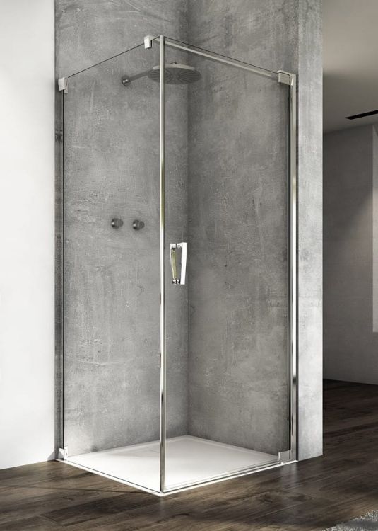 Kabina prysznicowa kwadratowa 90x90x200 cm Sanswiss Cadura CA1CD0905007+CAT10905007 chrom