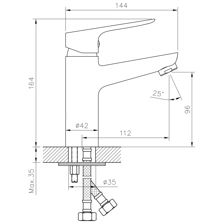 bateria umywalkowa rysunek techniczny.png