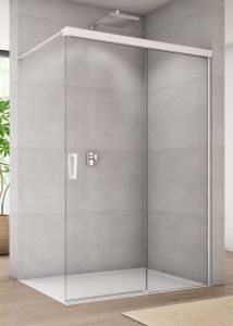 Biała kabina prysznicowa walk-in 120x200 cm Sanswiss Cadura White Line CAW2D biały mat