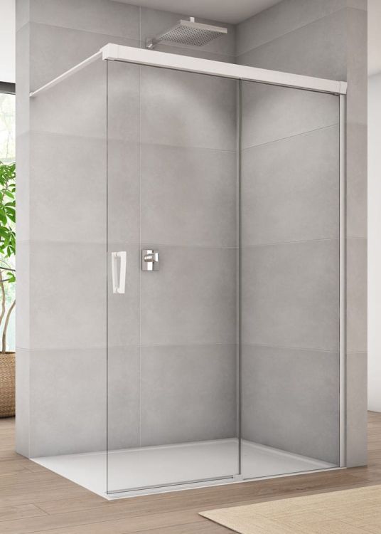 Biała kabina prysznicowa walk-in 120x200 cm Sanswiss Cadura White Line CAW2D biały mat