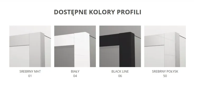 Dostępne kolory profili